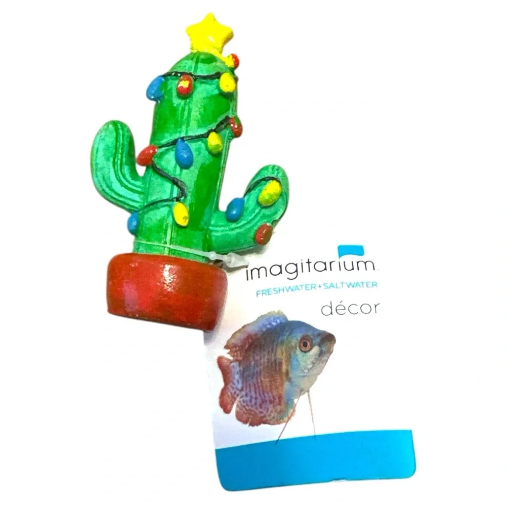 Imagitarium Christmas Cactus Aquarium Decor